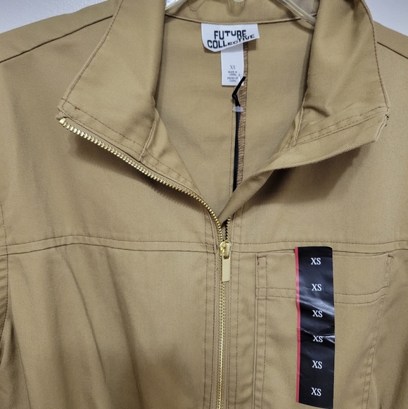 Nwt Future Collective Tan Utility Dress - Picture 3 of 4